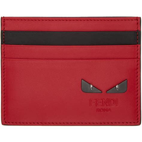 fendi black & red bag bugs card holder|Fendi eyeglasses women black.